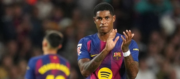 Marcus Rashford trong màu áo Barcelona