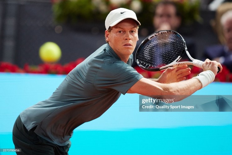 Tay vợt Jannik Sinner thi đấu tại Madrid Open 2026