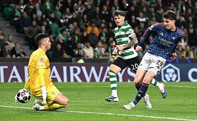 Havertz ăn mừng bàn thắng quan trọng tại đấu trường Champions League.