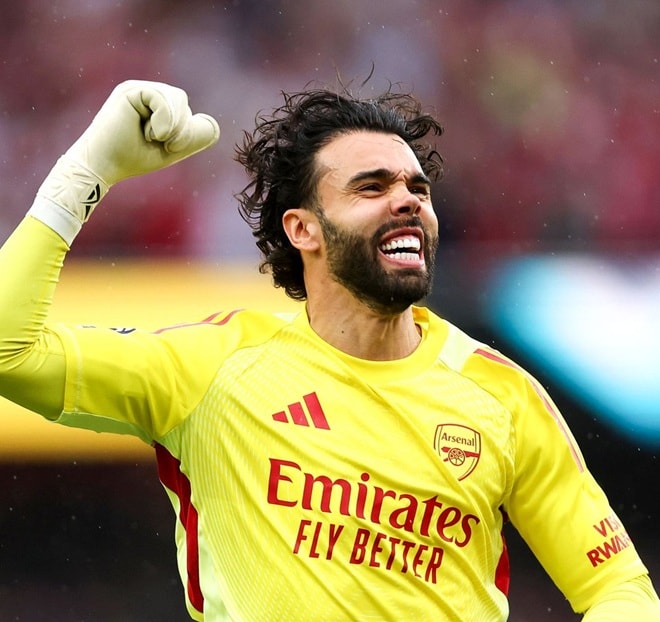 David Raya giữ sạch lưới cho Arsenal