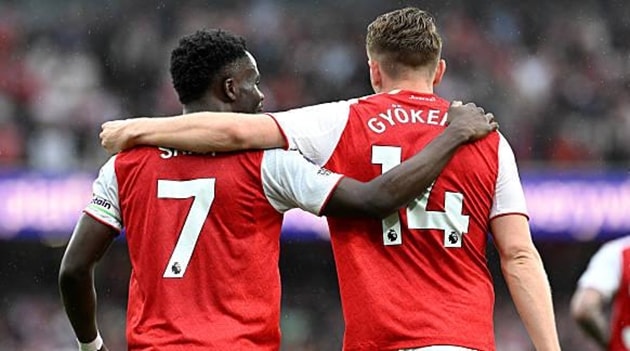Viktor Gyokeres và Bukayo Saka tỏa sáng trong trận đấu của Arsenal.