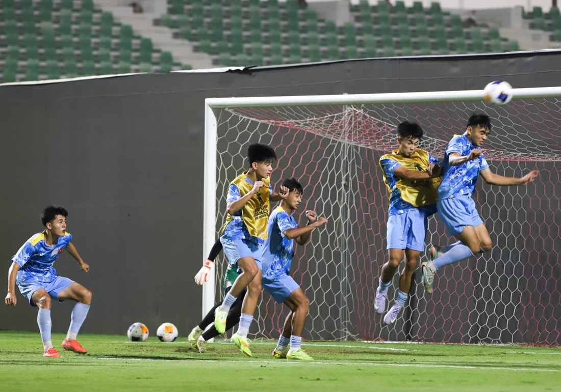 U17 Việt Nam tích cực chuẩn bị cho ngày ra quân giải U17 châu Á 2026. Ảnh: VFF.