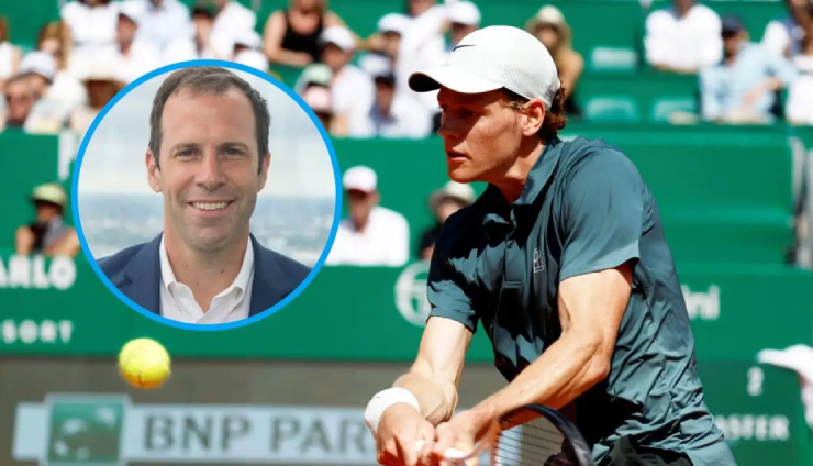 Greg Rusedski (ảnh nhỏ) nhận định Djokovic mới là đối thủ lớn nhất của Sinner