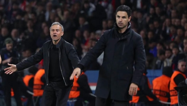 Mikel Arteta và Luis Enrique đối đầu trên băng ghế huấn luyện