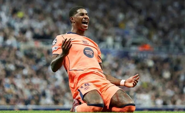 Marcus Rashford đang có phong độ thăng hoa trong màu áo Barcelona tại La Liga.