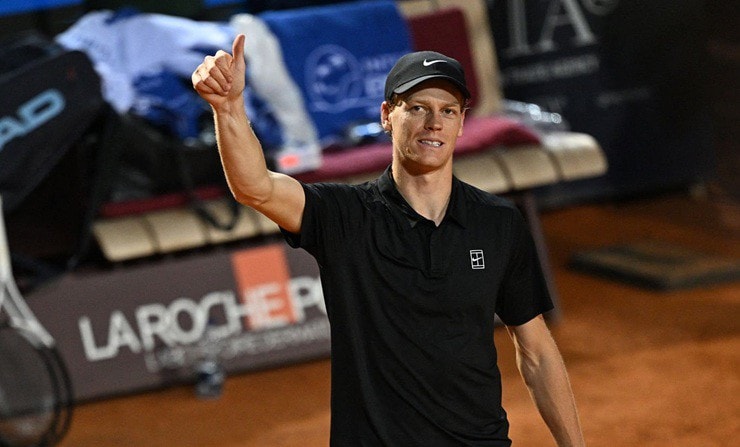 Jannik Sinner thi đấu đầy tự tin tại giải Rome Open trên sân nhà