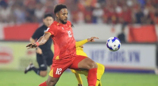 Nguyễn Xuân Son trong màu áo đội tuyển Việt Nam tại vòng loại Asian Cup.