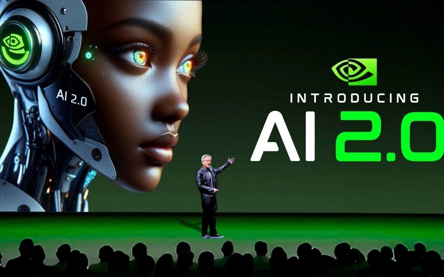 CEO Nvidia trong một sự kiện giới thiệu về AI