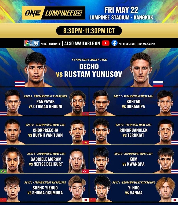 Poster trận đấu giữa Huỳnh Văn Tuấn và Chokpreecha tại ONE Championship