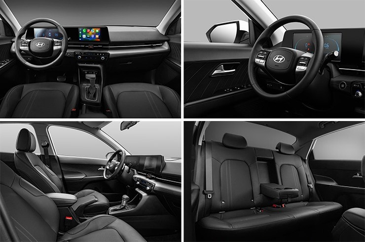 Nội thất Hyundai Accent 2026 hiện đại với màn hình trung tâm 8 inch và bảng điều khiển trực quan