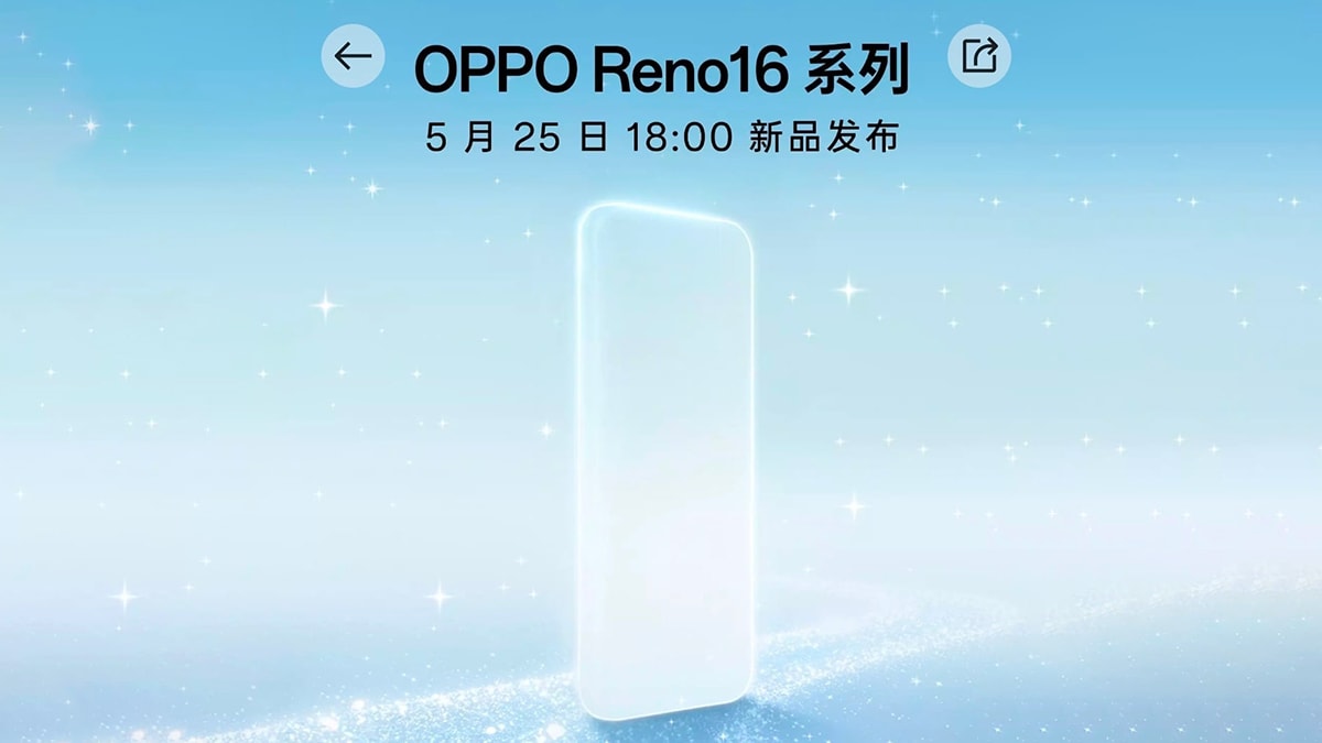 OPPO Reno16 Series sẽ ra mắt vào ngày 25/5
