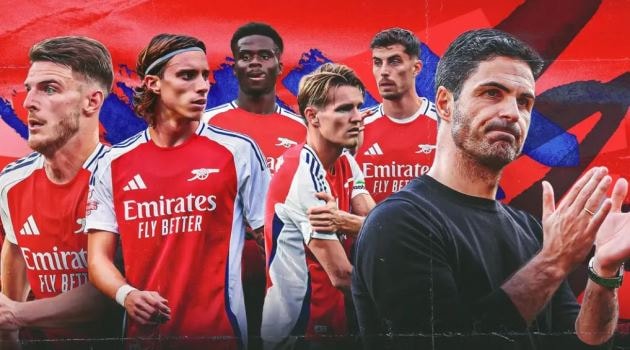 Các cầu thủ Arsenal ăn mừng chức vô địch Ngoại hạng Anh lịch sử