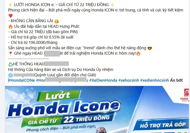Honda ICON e: tại đại lý