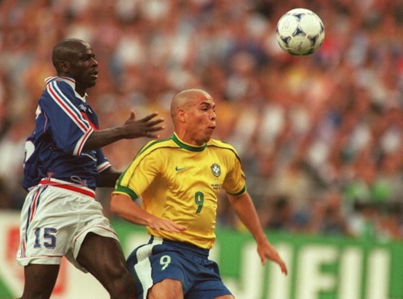 Ronaldo Nazario trong trận chung kết World Cup 1998.
