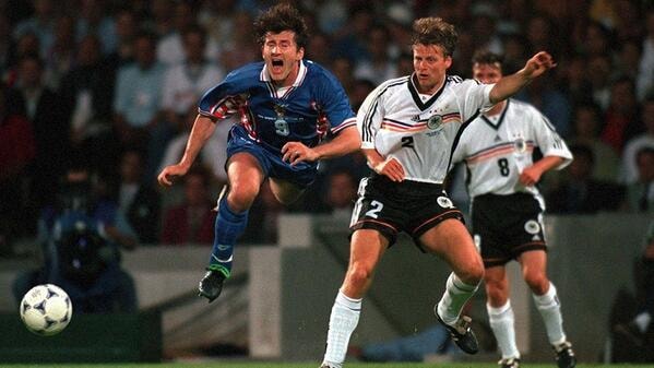 Croatia đánh bại tuyển Đức tại tứ kết World Cup 1998.