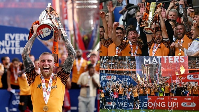 Hull City giành vé trở lại Ngoại hạng Anh sau chiến thắng kịch tính