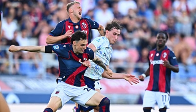 Bologna chơi đầy quyết tâm trước đương kim vô địch Inter Milan.