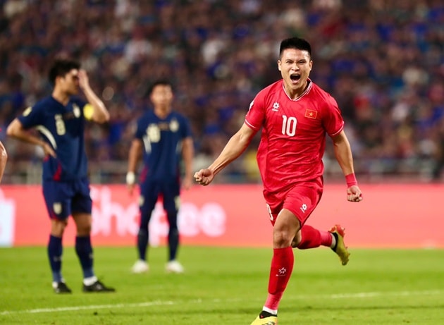 ĐT Việt Nam thắng thuyết phục Thái Lan ở AFF Cup 2024. Ảnh: VFF