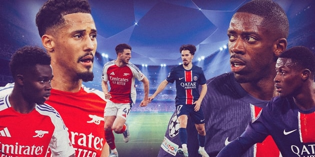Cuộc đại chiến đáng mong đợi giữa Arsenal và Paris Saint-Germain.