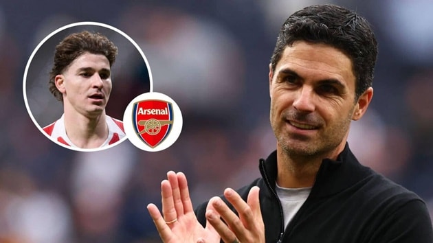 HLV Mikel Arteta của Arsenal ngưỡng mộ tài năng của tiền đạo người Argentina.