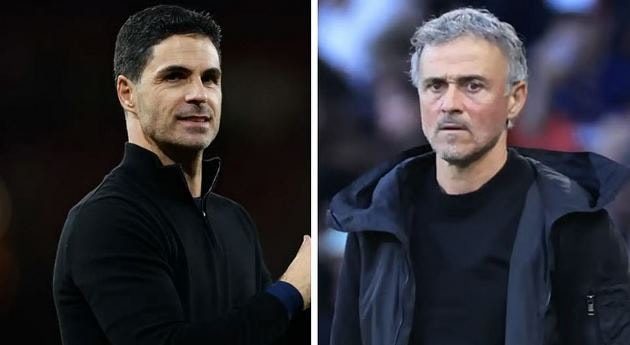 Cuộc so tài giữa Arteta và Enrique tại chung kết Champions League.