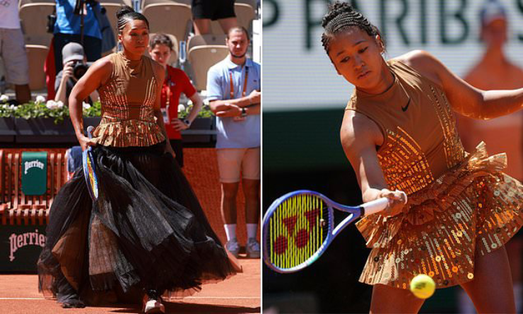 Naomi Osaka diện trang phục lấy cảm hứng từ tháp Eiffel tại Roland Garros 2026