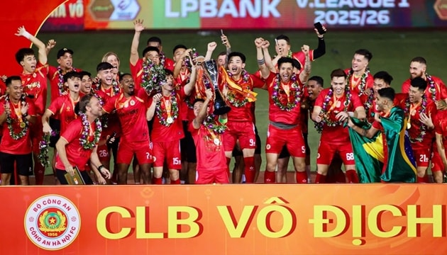 Công An Hà Nội đăng quang V-League 2025/26.