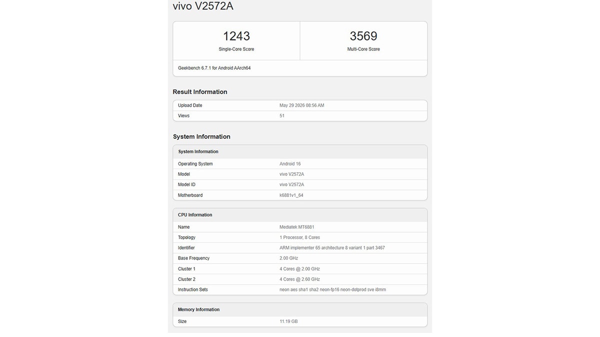 Chip Dimensity 7500 lộ hiệu năng khá tốt trên Geekbench