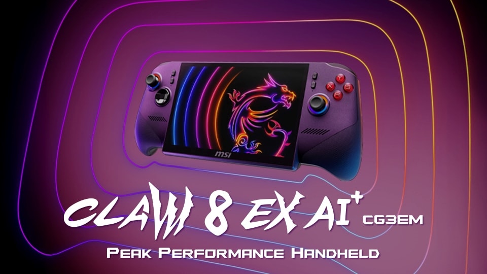 Máy chơi game cầm tay MSI Claw 8 EX AI+ với chip Intel Arc G3 Extreme