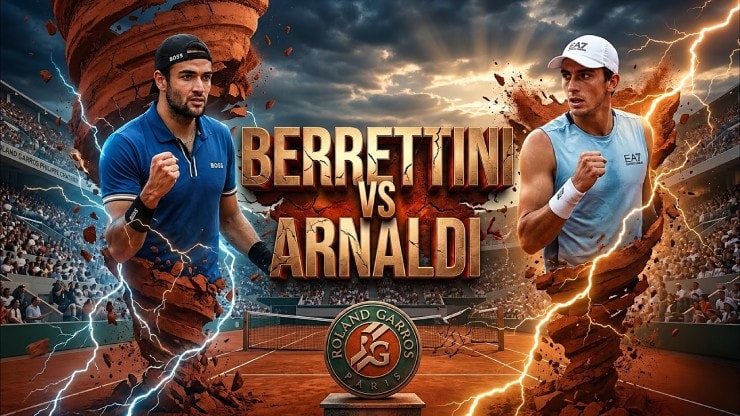 Matteo Berrettini và Matteo Arnaldi đối đầu tại tứ kết Roland Garros