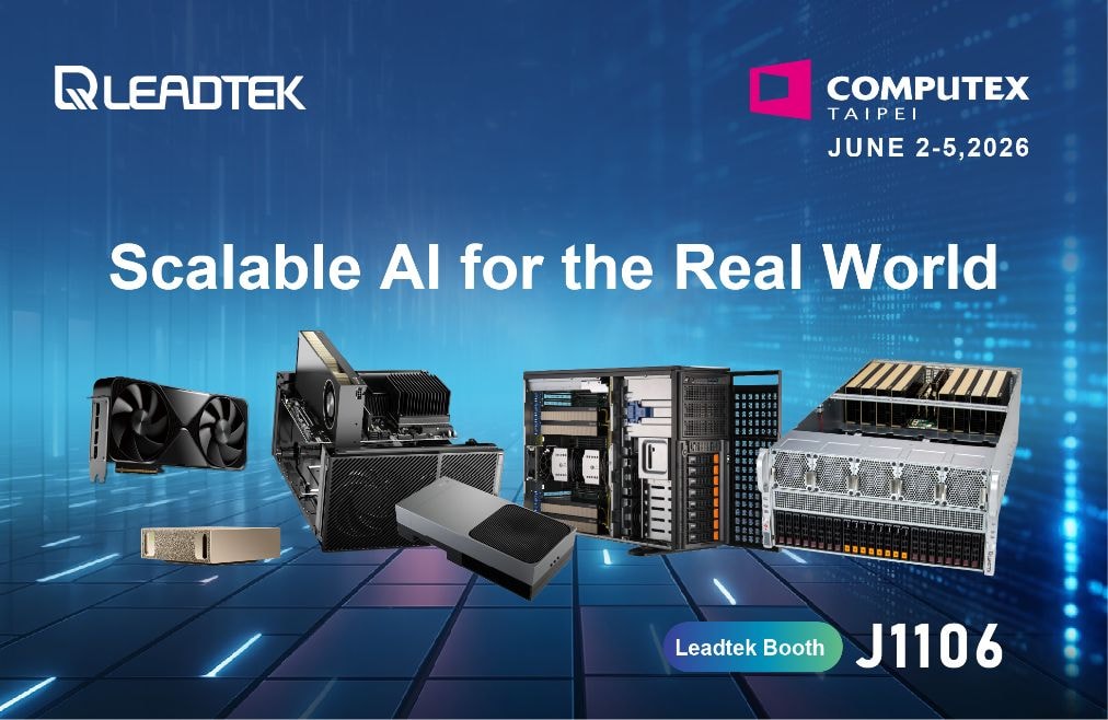 Gian hàng Leadtek tại Computex 2026 trưng bày các giải pháp AI Blackwell