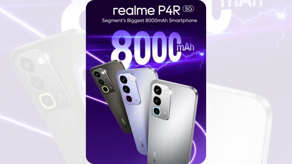 realme P4R 5G sở hữu viên pin có dung lượng lên tới 8.000mAh