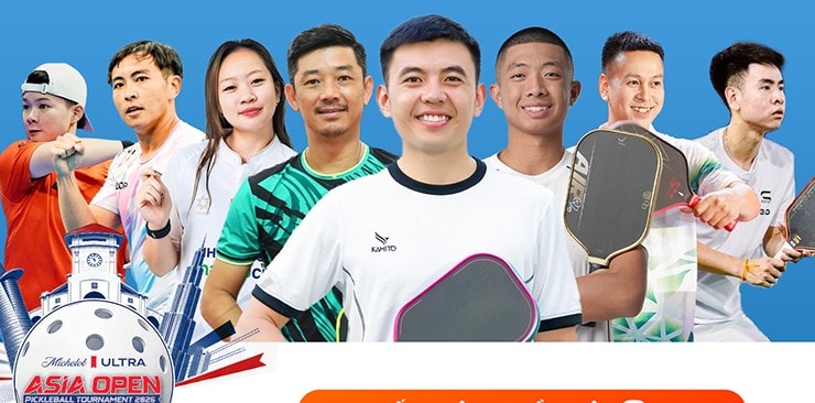 Lý Hoàng Nam và Quang Dương tại giải Pickleball châu Á