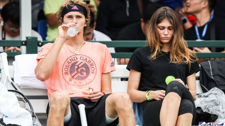 Alexander Zverev và bạn gái cũ Olga Sharypova thời điểm còn mặn nồng trước khi nảy sinh các cáo buộc bạo lực