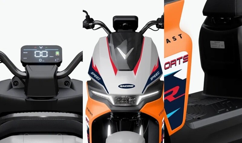 Chi tiết thiết kế thể thao và hiện đại của VinFast Flazz Max.