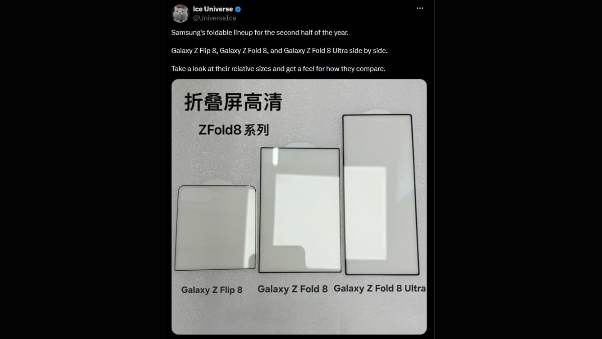 Kính cường lực rò rỉ của dòng Galaxy Z Fold8 và Z Flip8 cho thấy sự thay đổi về kích thước hiển thị.