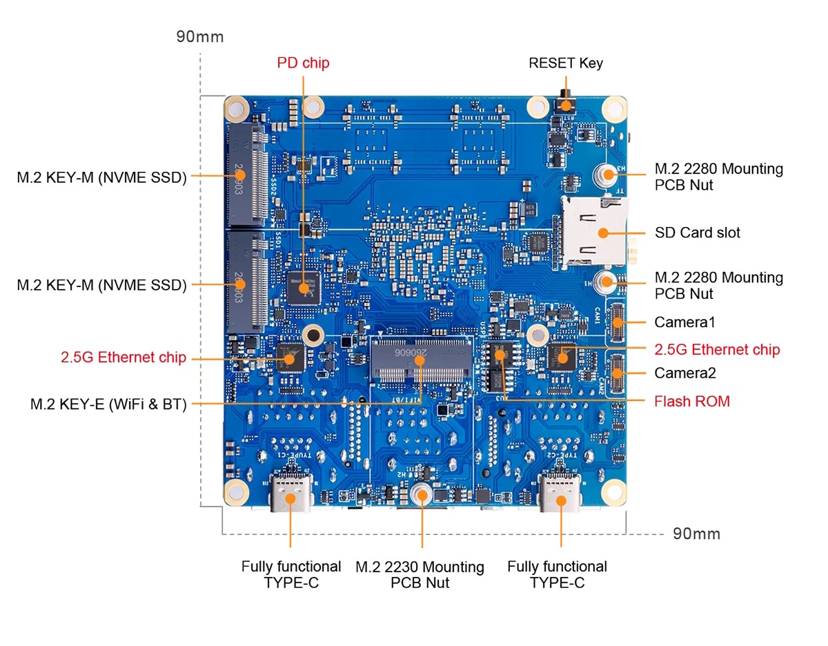 Khe cắm M.2 2230 dành cho mô-đun Wi-Fi và Bluetooth