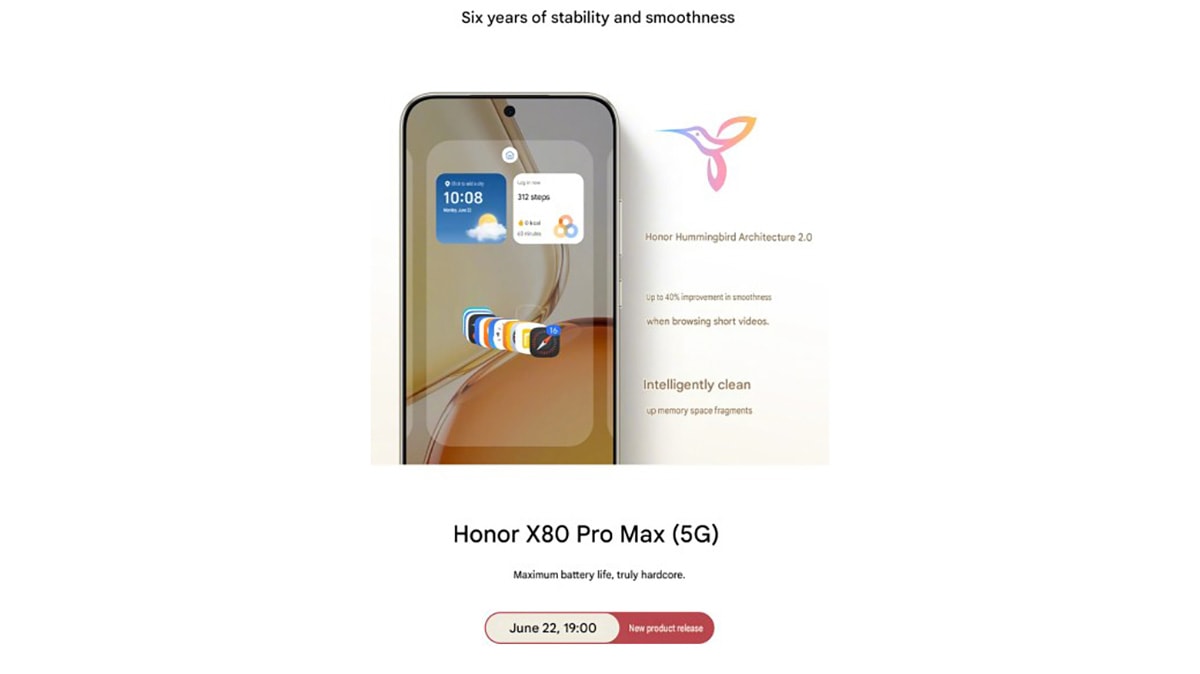 Điện thoại HONOR X80 Pro Max dự kiến ra mắt ngày 22/6