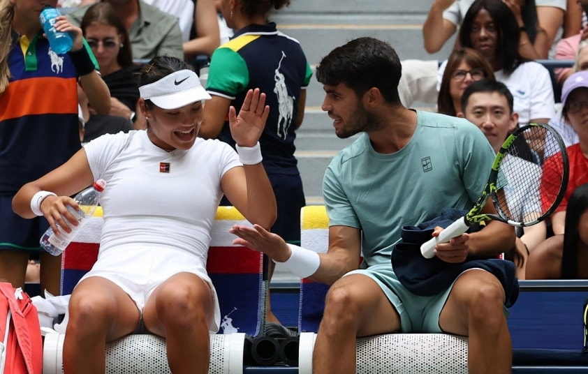 Emma Raducanu và Carlos Alcaraz tại giải US Open