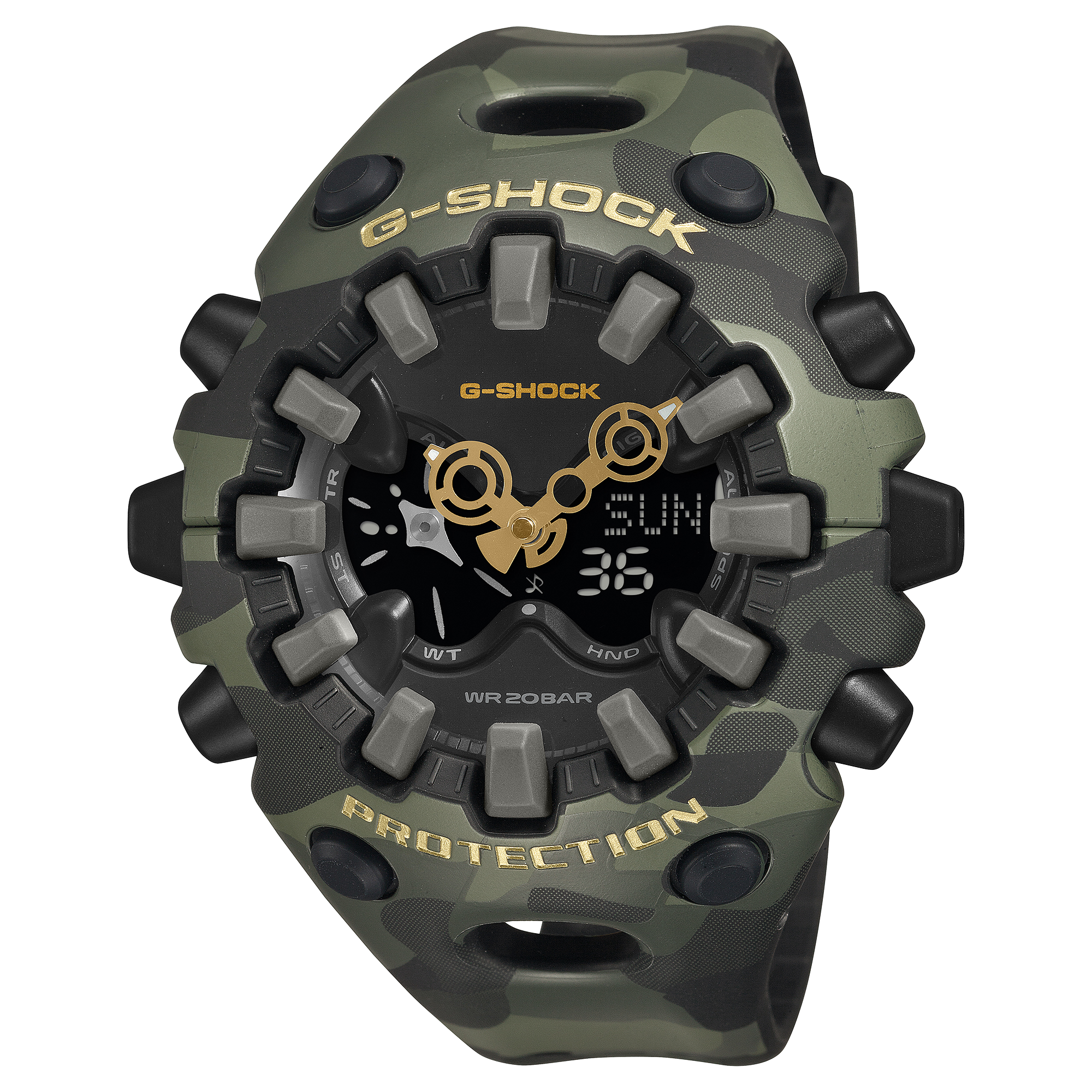 Mẫu Casio GA-V01CMG-3A với thiết kế hiện đại.