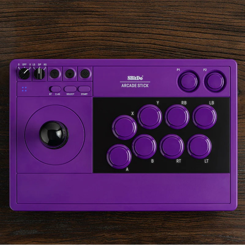 Người dùng có thể mua 8BitDo Arcade Stick màu tím trên Amazon hoặc website chính thức.