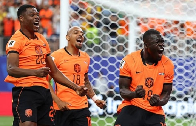 Brian Brobbey ăn mừng bàn thắng vào lưới Thụy Điển tại World Cup 2026.