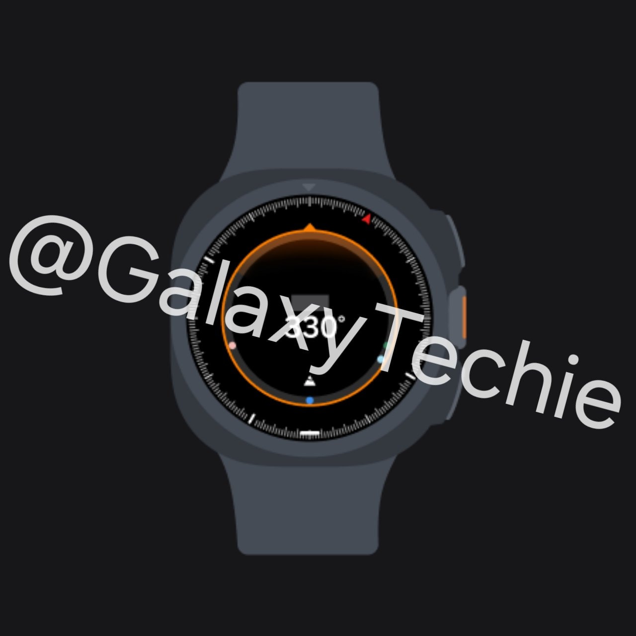 Hình ảnh render rò rỉ về nút bấm mới trên Galaxy Watch Ultra 2