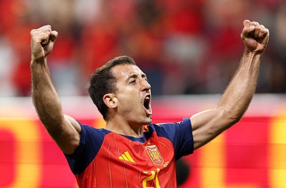 Mikel Oyarzabal ăn mừng bàn thắng vào lưới Saudi Arabia tại World Cup 2026