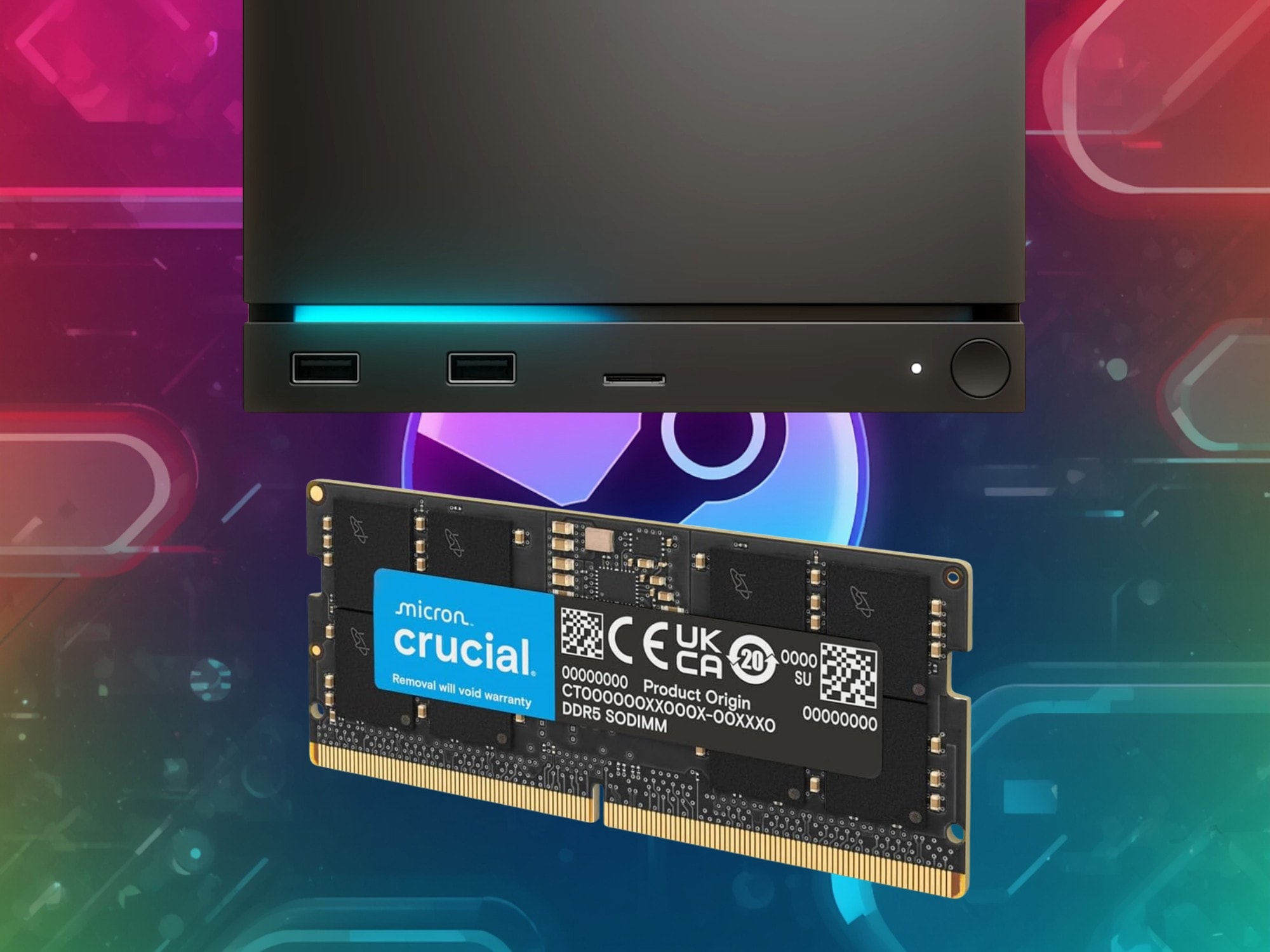 Steam Machine shown with single-channel DDR5 memory