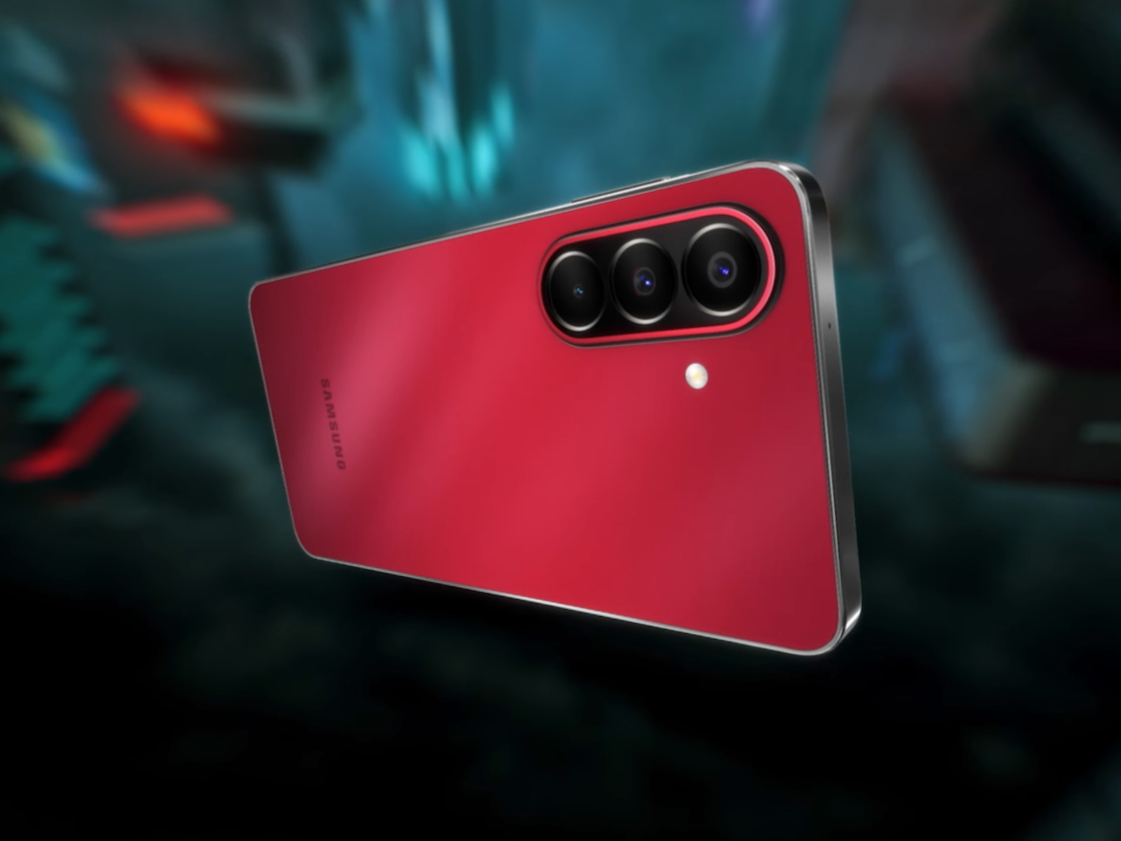 Thiết kế mặt lưng của Galaxy M47 5G với cụm camera hình viên thuốc