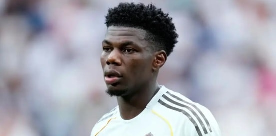 Tiền vệ Aurelien Tchouameni trong màu áo Real Madrid