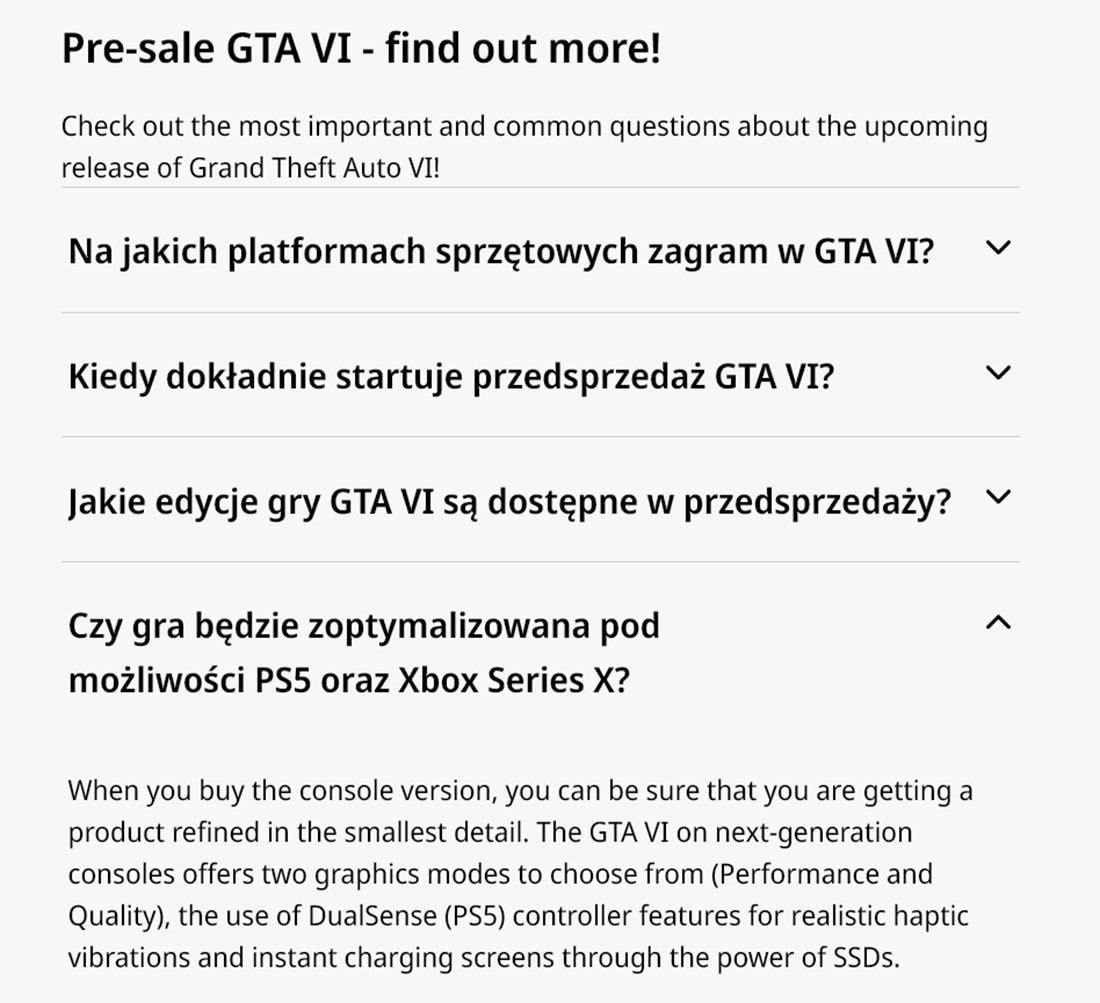 Chi tiết về các chế độ hiệu năng của GTA 6 trên PS5 và Xbox từ MediaMarkt