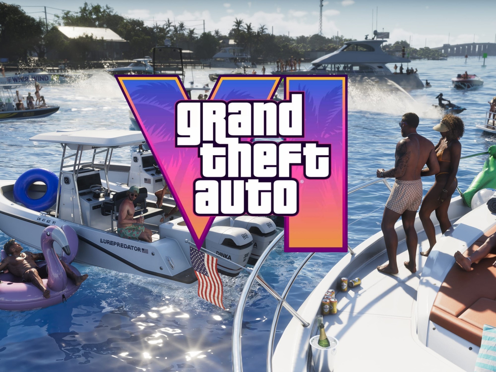 Cảnh sông nước trong GTA 6 với sự xuất hiện của các NPC