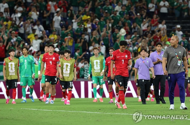 Các cầu thủ Hàn Quốc thất thần sau trận thua Nam Phi tại World Cup 2026